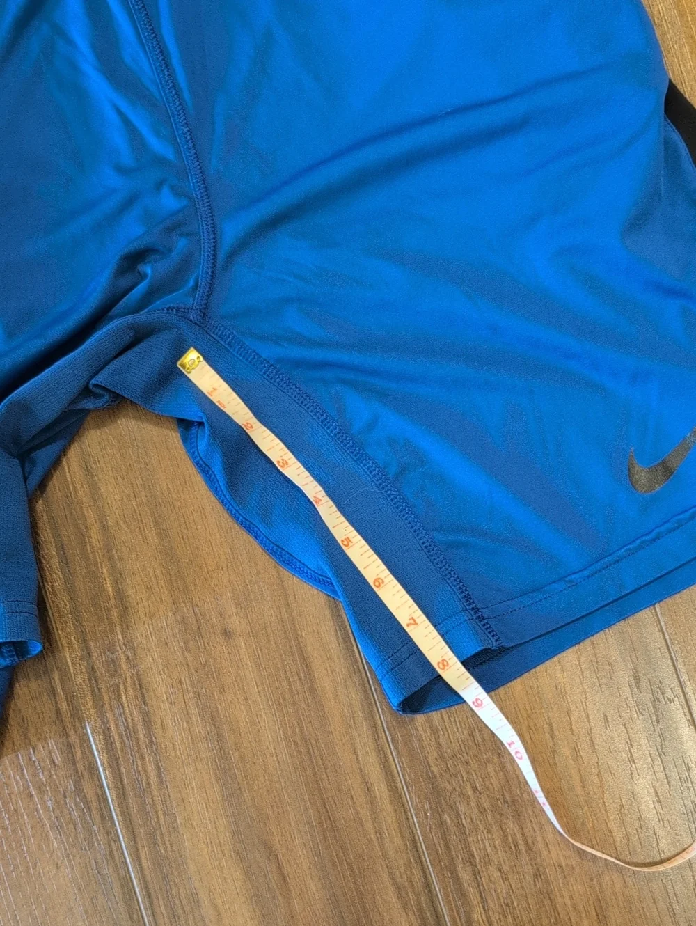 Nike Dri Fit Men's Bright Blue Athletic Shorts with Gray Accent